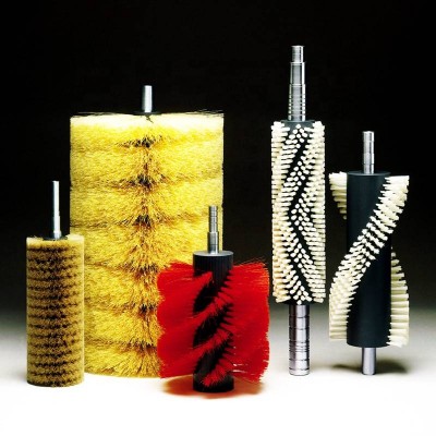 Factory Direct Supply Cylindrical Nylon Brush Roller Industrial Round Nylon Brushes